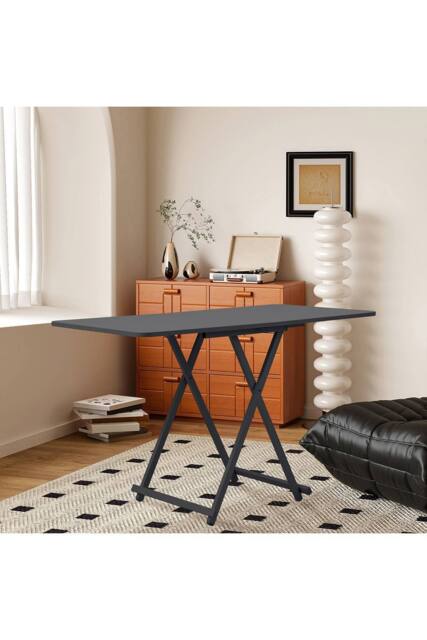 Living and Home Foldable Dining Table in Black - image 1