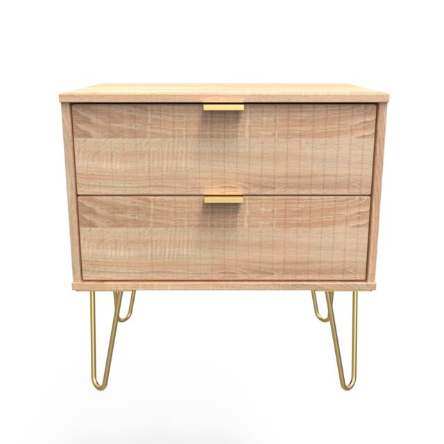 Ready Assembled 2 U Bexley 2 Drawer Side Table (Ready Assembled) in Light Oak - image 1
