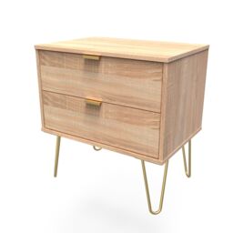 Ready Assembled 2 U Bexley 2 Drawer Side Table (Ready Assembled) in Light Oak - thumbnail 3