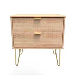 Ready Assembled 2 U Bexley 2 Drawer Side Table (Ready Assembled) in Light Oak