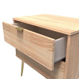 Ready Assembled 2 U Bexley 2 Drawer Side Table (Ready Assembled) in Light Oak - thumbnail 5