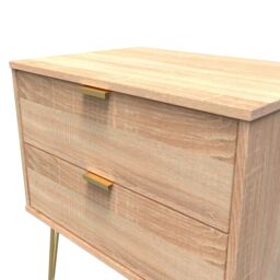Ready Assembled 2 U Bexley 2 Drawer Side Table (Ready Assembled) in Light Oak - thumbnail 4