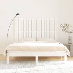Berkfield Home Wall Headboard White 166x3x110 cm Solid Wood Pine - Size: 166 x 3 x 110 cm - thumbnail 3