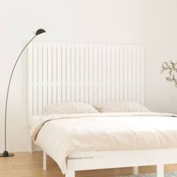 Berkfield Home Wall Headboard White 166x3x110 cm Solid Wood Pine - Size: 166 x 3 x 110 cm - thumbnail 2