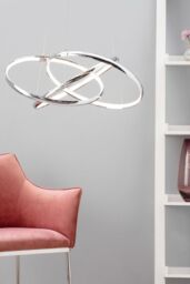 BHS Lighting Sola Pendant Ceiling Light in Metallic Silver - thumbnail 5
