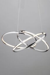 BHS Lighting Sola Pendant Ceiling Light in Metallic Silver - thumbnail 1
