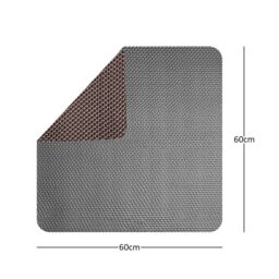 Nicoman Reversible Dual-Colour PVC Anti Slip Shower Mat Bath Mat - Square 60x60cm in Grey - Size: 60x60 cm - thumbnail 2