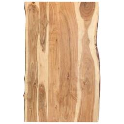 Berkfield Home Table Top Solid Acacia Wood 100x(50-60)x3.8 cm in Brown - thumbnail 2
