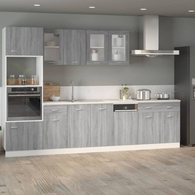 Berkfield Home Durable Drawer Bottom Cabinet Grey Sonoma 80x46x81.5 cm Engineere - image 1