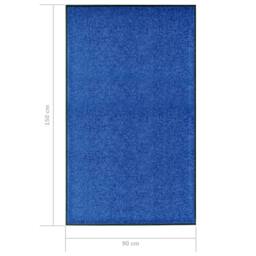 Berkfield Home Pliable Doormat Washable Blue 90x150 cm - thumbnail 6