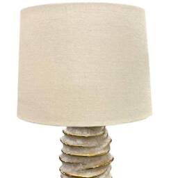Minster 55cm Table Lamp - Spiral/Twisted Textured Base - L33 x W33 x H55 cm in Cream - thumbnail 2