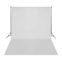Berkfield Home Backdrop Cotton without Stand White 500x300 cm - thumbnail 2