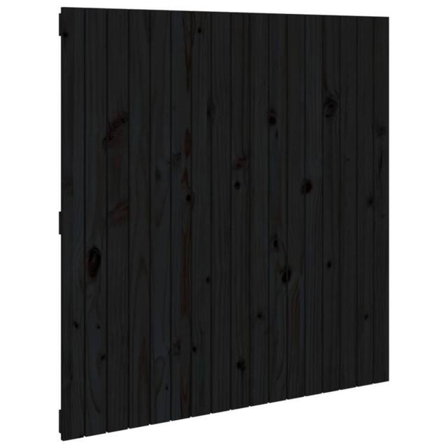 Berkfield Home Wall Headboard Black 108x3x110 cm Solid Wood Pine - Size: 108 x 3 x 110 cm - image 1