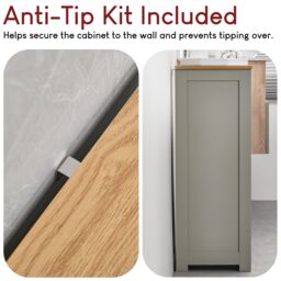 Home Discount Bath Vida Priano 4 Drawer 1 Door Freestanding Unit Storage Bathroom Furniture 810 x 600 x 300 mm in Grey - thumbnail 5