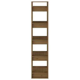 Berkfield Home Beautiful Book Cabinet/Room Divider Honey Brown 41x35x160 cm Soli - Size: 41 x 35 x 160 cm - thumbnail 6