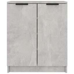 Berkfield Home Shoe Cabinet Concrete Grey 59x35x70 cm Engineered Wood - Size: 59 x 35 x 70 cm - thumbnail 3