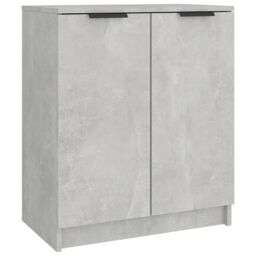 Berkfield Home Shoe Cabinet Concrete Grey 59x35x70 cm Engineered Wood - Size: 59 x 35 x 70 cm - thumbnail 2