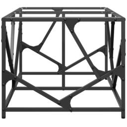 Berkfield Home Modern Coffee Table with Transparent Glass Top 98.5x50x41 cm Steel - thumbnail 5