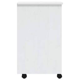 Berkfield Home Rolling Cabinet with Drawers MOSS White Solid Wood Pine - thumbnail 6