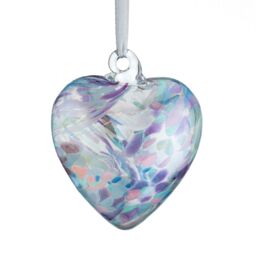 Sienna Glass 8cm Friendship Heart Pearl in Purple