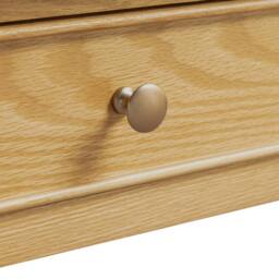 FurnitureboxUK Belle Oak Wood Console Table in Light Brown - thumbnail 6