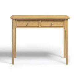 FurnitureboxUK Belle Oak Wood Console Table in Light Brown - thumbnail 3