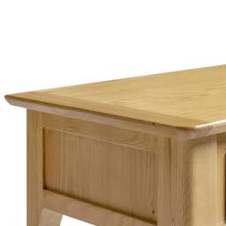 FurnitureboxUK Belle Oak Wood Console Table in Light Brown - thumbnail 5