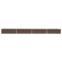 Berkfield Home Garden Raised Bed Galvanised Steel 600x80x45 cm Brown - Size: 600 x 80 x 45 cm - thumbnail 3