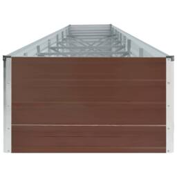 Berkfield Home Garden Raised Bed Galvanised Steel 600x80x45 cm Brown - Size: 600 x 80 x 45 cm - thumbnail 4