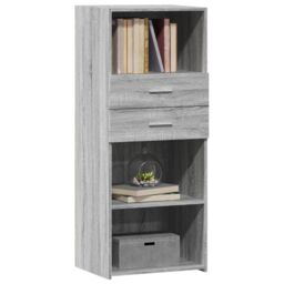 Berkfield Home Highboard Grey Sonoma 50x42.5x124 cm Engineered Wood - thumbnail 3