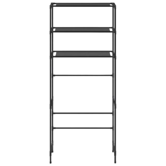 Berkfield Home Durable 3-Tier Storage Rack over Laundry Machine Black 69x28x169 cm - Size: 69 x 28 x 169 cm - image 1