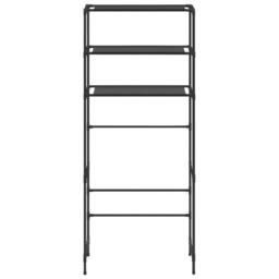 Berkfield Home Durable 3-Tier Storage Rack over Laundry Machine Black 69x28x169 cm - Size: 69 x 28 x 169 cm - thumbnail 1