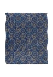 JQ Licensing Jl-Jp Compass Pattern 3 Silky Touch Super Soft Throw Blanket 152 X 127 cm in White - thumbnail 1