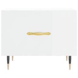Berkfield Home Decorative Coffee Table High Gloss White 50x50x40 cm Engineered Wood - Size: 50 x 50 x 40 cm - thumbnail 5