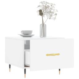 Berkfield Home Decorative Coffee Table High Gloss White 50x50x40 cm Engineered Wood - Size: 50 x 50 x 40 cm - thumbnail 4