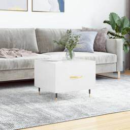 Berkfield Home Decorative Coffee Table High Gloss White 50x50x40 cm Engineered Wood - Size: 50 x 50 x 40 cm - thumbnail 2