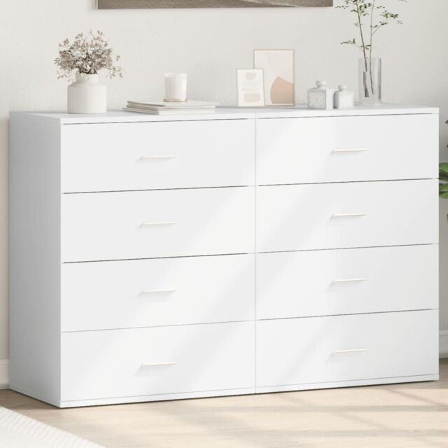 Berkfield Home Sideboards 2 pcs White 60x39x80 cm Engineered Wood - Size: 60 x 39 x 80 cm - image 1