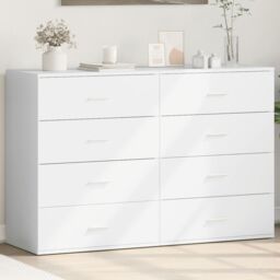 Berkfield Home Sideboards 2 pcs White 60x39x80 cm Engineered Wood - Size: 60 x 39 x 80 cm - thumbnail 1