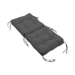 SPETLEK Garden Chair Cushion Seat Pad Cotton 2 Section Dark Grey - Size: 100 cm x 190 cm - thumbnail 1