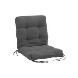 SPETLEK Garden Chair Cushion Seat Pad Cotton 2 Section Dark Grey - Size: 100 cm x 190 cm - thumbnail 4