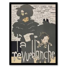 Artery8 Poster for the Revue Blanche Journal Bonnard Framed Wall Art Print in Grey - Size: A3 - thumbnail 1