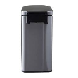 EONLION 6L- Sandstone Foot Pedal Dustbin Bedroom Kitchen Narrow Rubbish in Silver - Size: 30 cm - thumbnail 4