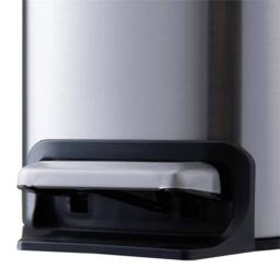 EONLION 6L- Sandstone Foot Pedal Dustbin Bedroom Kitchen Narrow Rubbish in Silver - Size: 30 cm - thumbnail 5