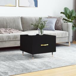 Berkfield Home Coffee Table Black 50x50x40 cm Engineered Wood - Size: 50 x 50 x 40 cm