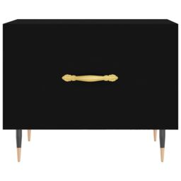 Berkfield Home Coffee Table Black 50x50x40 cm Engineered Wood - Size: 50 x 50 x 40 cm - thumbnail 5