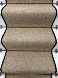 RainbowHome Andes Beige Stair Runner With 100% Pure Wool Edge - Size: 65 cm x 700 cm - thumbnail 2