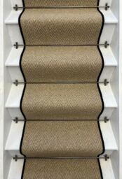 RainbowHome Andes Beige Stair Runner With 100% Pure Wool Edge - Size: 65 cm x 700 cm - thumbnail 1