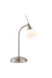 Netlighting Range Table Lamp Satin Chrome White Glass G9 in Grey - thumbnail 1