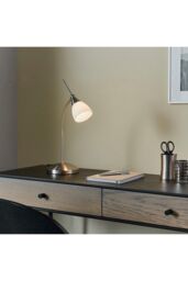 Netlighting Range Table Lamp Satin Chrome White Glass G9 in Grey - thumbnail 2