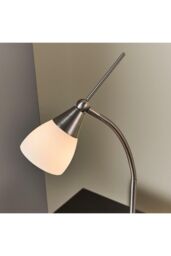 Netlighting Range Table Lamp Satin Chrome White Glass G9 in Grey - thumbnail 4